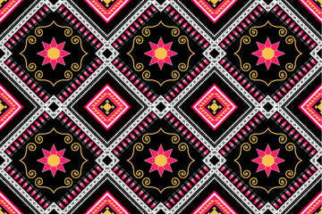 Geometric ethnic seamless pattern design for decorating, wallpaper, fabric, clothing, textile, tablecloth, textile, tile, carpet,background,backdrop and etc.Aztec pattern.