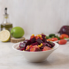 beet salad with chives
