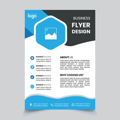 Business flyer design template a4 editable vector
