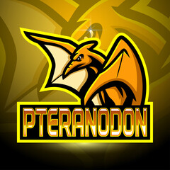 Pteranodon esport logo mascot design © idesign2000
