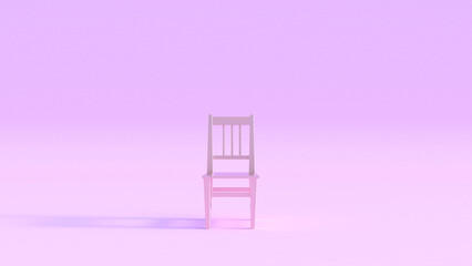 Backdrops and retro vintage classic objects-one chair in a lonely and gloomy mood_3d rendering image