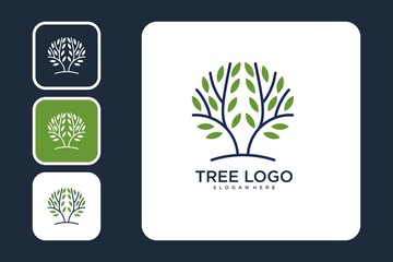Tree logo design template