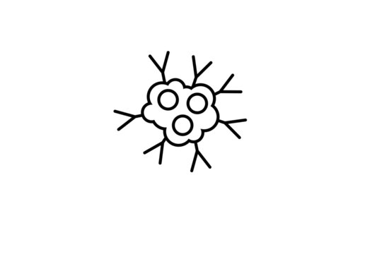 Outline Cancer Cell Icon