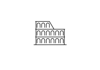 flat colosseum icon