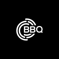 BBQ letter logo design on black background. BBQ creative initials letter logo concept. BBQ letter design.