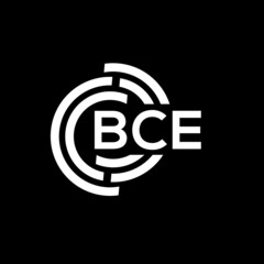 BCE letter logo design on black background. BCE creative initials letter logo concept. BCE letter design.