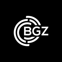 BGZ letter logo design on black background. BGZ creative initials letter logo concept. BGZ letter design.