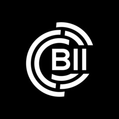 BII letter logo design on black background. BII creative initials letter logo concept. BII letter design.