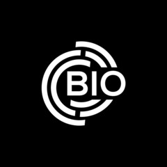 BI0 letter logo design on black background. BI0 creative initials letter logo concept. BI0 letter design.