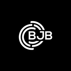 BJB letter logo design on black background. BJB creative initials letter logo concept. BJB letter design.