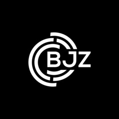 BJZ letter logo design on black background. BJZ creative initials letter logo concept. BJZ letter design.