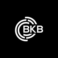 BKB letter logo design on black background. BKB creative initials letter logo concept. BKB letter design.