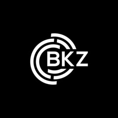 BKZ letter logo design on black background. BKZ creative initials letter logo concept. BKZ letter design.