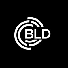 BLD letter logo design on black background. BLD creative initials letter logo concept. BLD letter design.