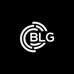 BLG letter logo design on black background. BLG creative initials letter logo concept. BLG letter design.