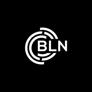BLN letter logo design on black background. BLN creative initials letter logo concept. BLN letter design.