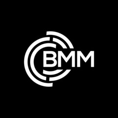 Obraz premium BMM letter logo design on black background. BMM creative initials letter logo concept. BMM letter design.