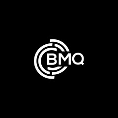 BMQ letter logo design on black background. BMQ creative initials letter logo concept. BMQ letter design.