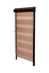 blinds roll day night, isolated on white