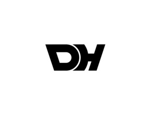 Obraz premium dh hd d h initial letter logo