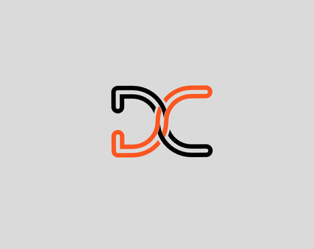 dc cd c d initial letter logo