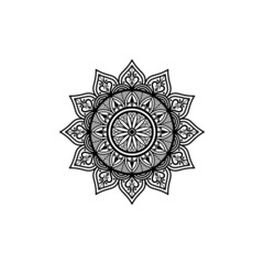 Mandala illustration design template isolated