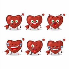 Cartoon character of cupid love arrow with smile expression