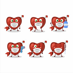 A picture of cupid love arrow cartoon design style keep staying healthy during a pandemic