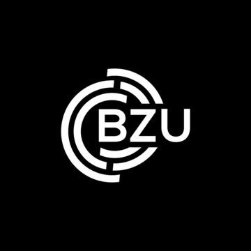 bzu letter logo design on black background. bzu creative initials letter logo concept. bzu letter design.