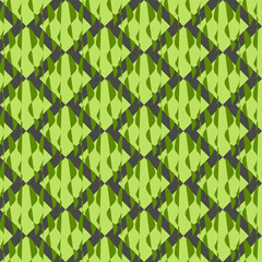 Abstract green background from patterned elements. Mosaic of green diamonds.
