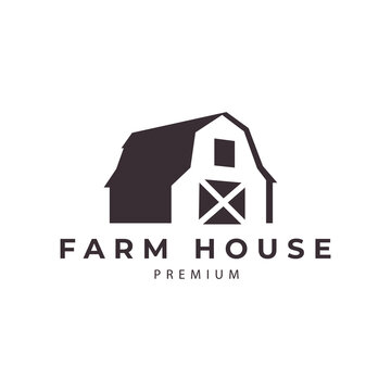 Farm House Agriculture And Plantation Logo Vector Icon Symbol Illustration Design