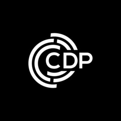 cdp letter logo design on black background. cdp creative initials letter logo concept. cdp letter design.