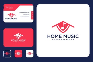 Home music logo design and business card