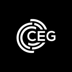 Fototapeta ceg letter logo design on black background. ceg creative initials letter logo concept. ceg letter design. obraz