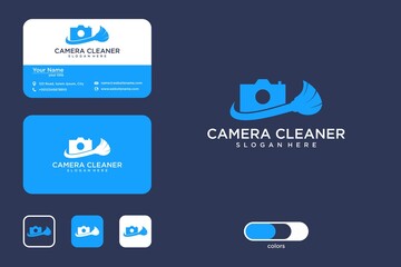 Fototapeta na wymiar Modern cleaning camera logo design and business card 