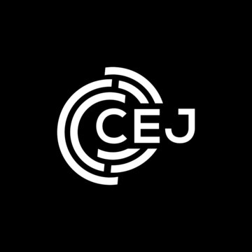 cej letter logo design on black background. cej creative initials letter logo concept. cej letter design.