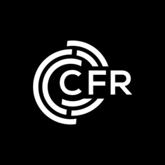 Obraz premium cfr letter logo design on black background. cfr creative initials letter logo concept. cfr letter design.