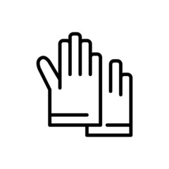 Garden working gloves. Pixel perfect, editable stroke icon