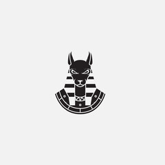 BLACK ANUBIS LOGO DESIGN VECTOR ILLUSTRATION SYMBOL