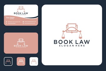 book with law logo design