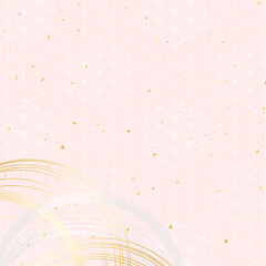 麻の葉模様　和風背景素材