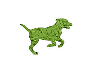 Dog Pet Running Green Crispy Icon Logo Symbol illustration