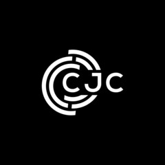 CJC letter logo design on black background. CJC creative initials letter logo concept. CJC letter design.