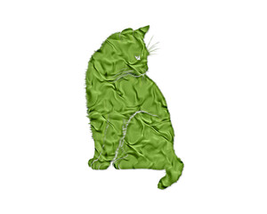 Fototapeta premium Cat Kitten Pet Green Crispy Icon Logo Symbol illustration