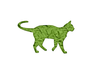 Cat Animal Green Crispy Icon Logo Symbol illustration