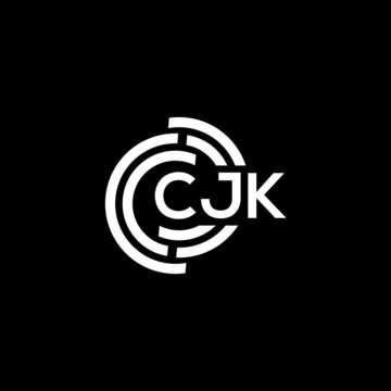 CJK letter logo design on black background. CJK creative initials letter logo concept. CJK letter design.