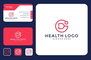 Health logo design and business card 