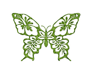 Butterfly Green Crispy Icon Logo Symbol illustration