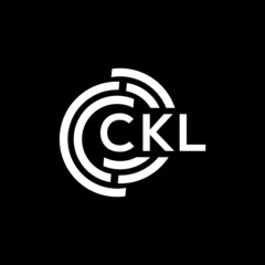 Fototapeta premium CKL letter logo design on black background. CKL creative initials letter logo concept. CKL letter design.
