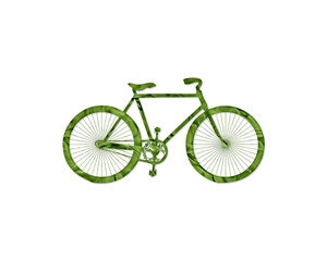 Fototapeta na wymiar Bicycle Biker Cycle Green Crispy Icon Logo Symbol illustration